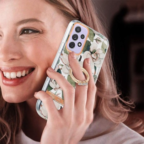 Протиударний чохол Ring IMD Flowers для Samsung Galaxy A73 5G - Green Gardenia