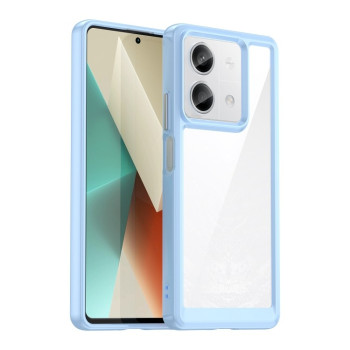Противоударный чехол  Colorful Acrylic Series с цветной силиконовой боковиной на Xiaomi Redmi Note 13 5G - синий