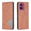 Чохол-книжка Rhombus Texture для Motorola Moto G55 - коричневий