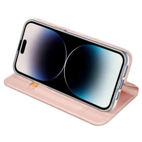 Чехол-книжка DUX DUCIS Skin Pro Series на iPhone 15 Pro - розовое золото