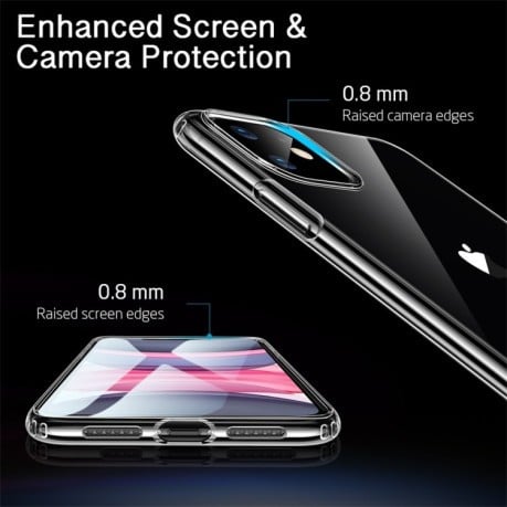 Ультратонкий ударозащитный силиконовый чехол ESR Essential Zero Series на iPhone 11-прозрачный