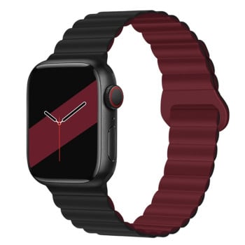 Ремінець Reverse Buckle Magnetic для Apple Watch 10 46mm/Ultra 49mm / Series 8/7 45mm / 44mm / 42mm/45mm/44mm/42mm - винно-червоний