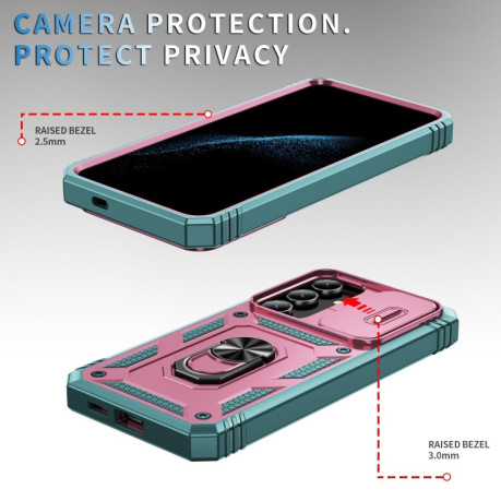 Противоударный чехол Sliding Camshield для Samsung Galaxy S24+ 5G - разноцветный