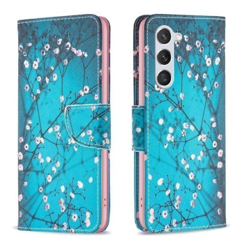 Чехол-книжка Colored Drawing Pattern для Samsung Galaxy S25 5G - Blossom