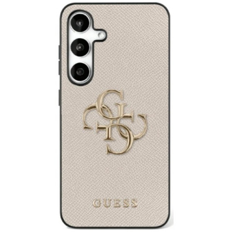 Оригинальный чехол Guess Grained Big 4G Logo Small Classic Logo для Samsung Galaxy S25 - Gray