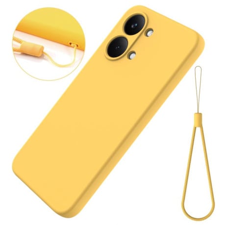 Силиконовый чехол Solid Color Liquid Silicone на Xiaomi Poco X8 Pro Max / Turbo 5 Max — жёлтый