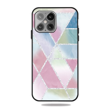 Противоударный чехол Frosted Fashion Marble для iPhone 13 - Multicolor Square