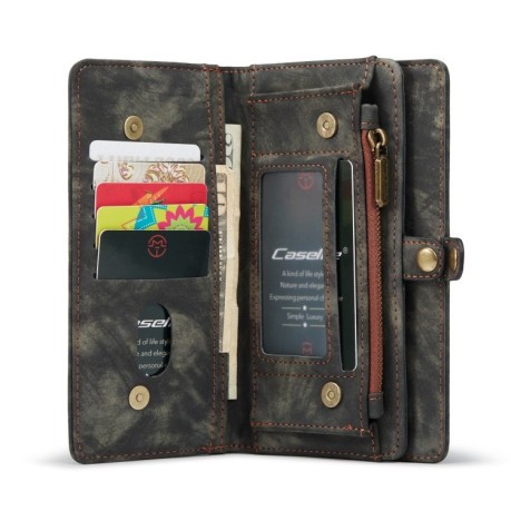 Чохол-гаманець CaseMe 008 Series Zipper Style на iPhone 13 Pro - чорний