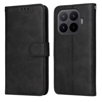 Чехол-книжка со строчкой и фактурой Calf на Xiaomi 17T 5G — чёрный