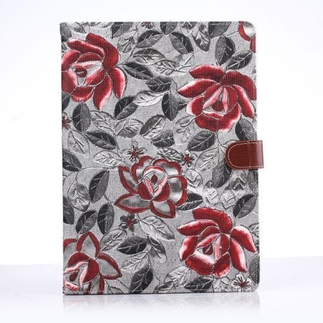 Кожаный Чехол Deft Flowers Cloth Magnetic серебристый для iPad Air 2