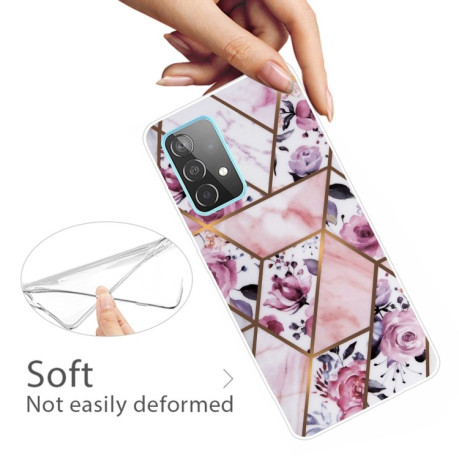 Противоударный чехол Marble Pattern для Samsung Galaxy A32 5G- Rhombus Rose