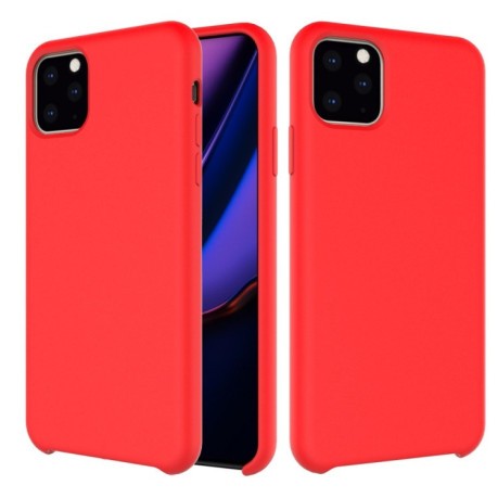 Силиконовый чехол Solid Color Liquid на iPhone 11 Pro Max-красный