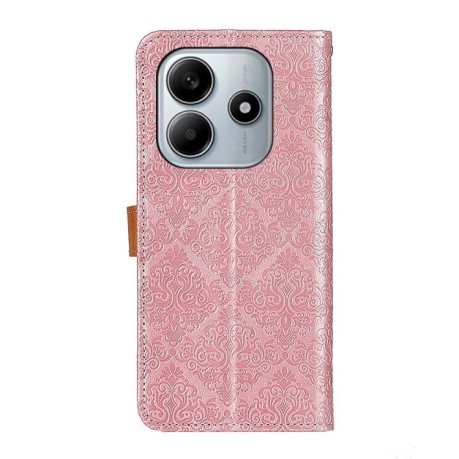 Чохол-книжка European Floral для Redmi Note 14 4G - рожевий