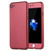 Пластиковий червоний Чохол на задню та передню панель + захисне скло на екран для iPhone 7/8