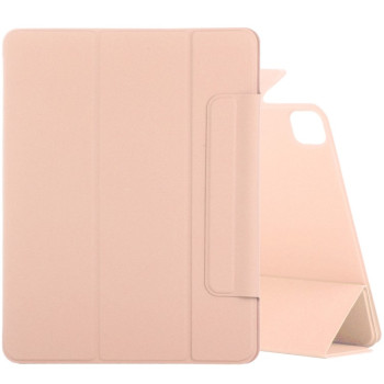 Магнитный чехол- книжка Double-sided Magnetic Flip PU Leather With Holder для iPad Air 13 2024 / Pro 12.9 2020 - золотой