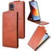 Флип-чехол Magnetic Vertical Flip Leather для Redmi A7 Pro 171mm / Poco C85x 5G — коричневый
