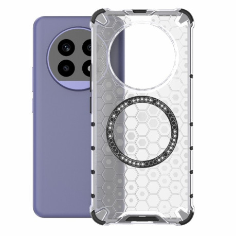 Протиударний чохол Honeycomb Magnetic Ring Shockproof на Realme 13 Pro 5G Global - білий