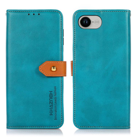 Чехол-книжка KHAZNEH Dual-color Cowhide для iPhone 16e - синий
