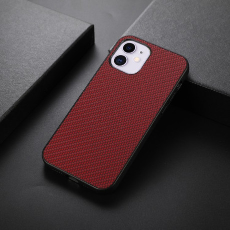 Противоударный чехол Carbon Fiber Skin для iPhone 11 - красный