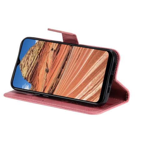 Чехол-книжка Cat Embossing Pattern на Vivo Y11s/Y12A/Y12s/Y20/Y20A/Y20s/Y20G/Y20SG - розовый