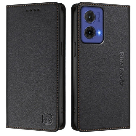 Чохол-книжка RC01 Dual-Folded Magnetic Suction RFID Leather Motorola Moto G85 - чорний