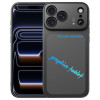 Противоударный чехол Frame Frosted Writing Board для iPhone 17 Pro Max — чёрный