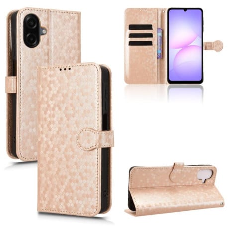 Чехол-книжка Honeycomb Dot на Samsung Galaxy A07 4G - золотой