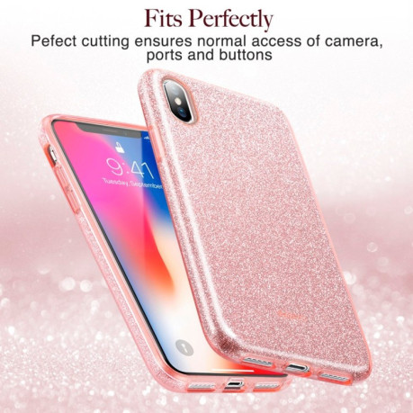 Чехол ESR Makeup Series  Glitter Case на  iPhone X -розовое золото