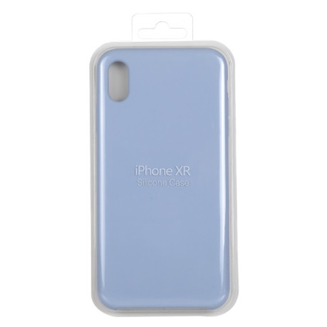 Противоударный чехол Liquid Silicone для iPhone XR - светло-синий