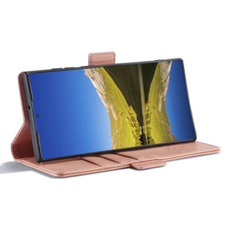 Чохол-книжка LC.IMEEKE Skin-friendly Samsung Galaxy S22 Ultra - рожеве золото