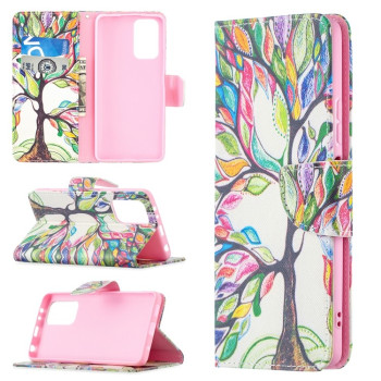 Чехол-книжка Colored Drawing Series на Xiaomi Redmi Note 10 Pro / Note 10 Pro Max - Tree Life