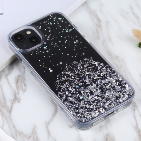 Противоударный чехол DFANS DESIGN Golden Diamond на iPhone 15 - фиолетовый