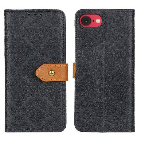 Чохол-книжка European Floral для iPhone 16e - чорний