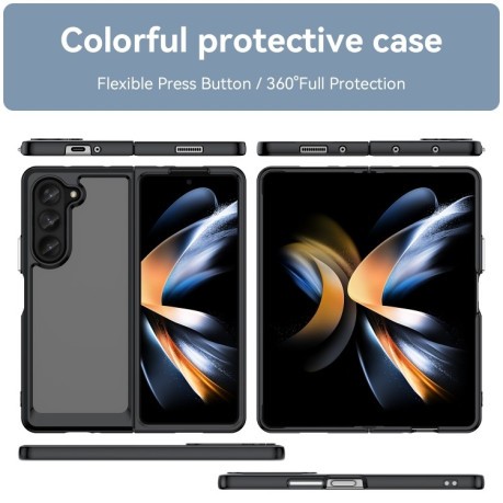Протиударний чохол Colorful Acrylic Series для Samsung Galaxy Fold 5 - чорний