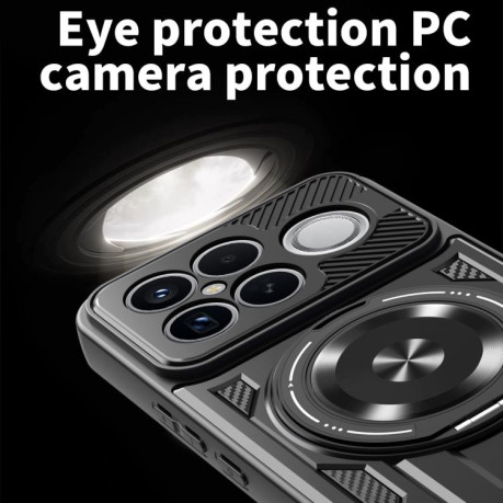 Противоударный чехол Armor Rotating Holder MagSafe на Xiaomi Redmi K90 Pro Max / Poco F8 Ultra — красный