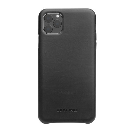 Кожаный чехол QIALINO Cowhide Leather Protective Case для iPhone 11 Pro Max - черный