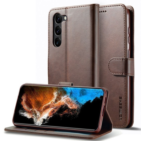 Чохол книжка LCIMEEKE Calf Texture  для Samsung Galaxy S25+ 5G - кавовий