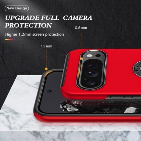 Противоударный чехол HMC 360 Degree Rotating Holder для Google Pixel 9 Pro - красный
