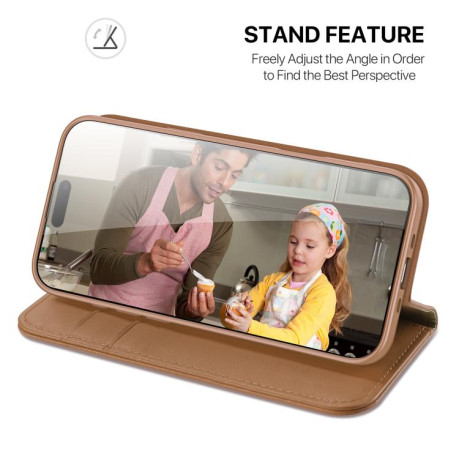 Шкіряний чохол-книжка DUX DUCIS Hivo Series на iPhone Air - коричневий