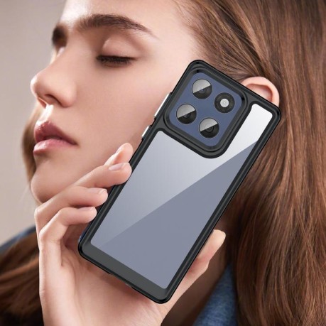 Протиударний чохол Colorful Acrylic Series на Motorola Edge 60 Fusion - чорний