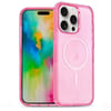 Ударозахисний чохол Glitter Powder TPU Hybrid PC MagSafe на iPhone 16 Pro - рожевий