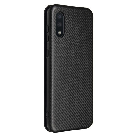 Чехол-книжка Carbon Fiber Texture на Samsung Galaxy A02 / M02 - черный