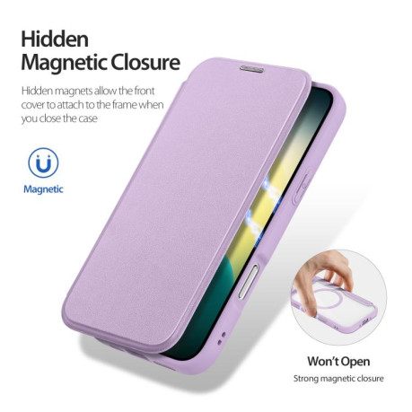 Чехол-книжка DUX DUCIS Skin X Pro Series Magsafe на iPhone Air - фиолетовый