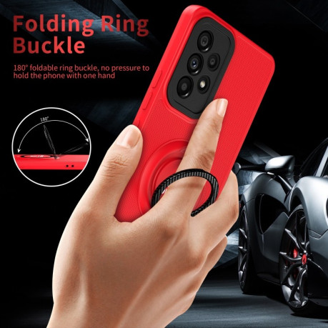 Противоударный чехол Eagle Eye Ring Holder для Samsung Galaxy A33 5G  - красный