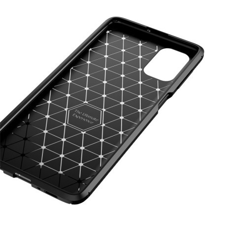 Ударозащитный чехол HMC Carbon Fiber Texture на Samsung Galaxy M51 - коричневый