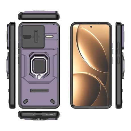 Противоударный чехол Sliding Camshield для Xiaomi Redmi K80 Pro / Poco F7 Ultra — фиолетовый