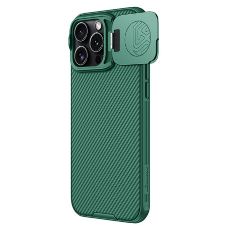 Противоударный чехол NILLKIN Black Mirror Prop CD Texture Mirror на iPhone 16 Pro Max - зеленый