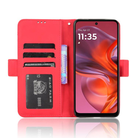 Чехол-книжка Skin Feel Calf на Motorola Moto G05 4G / E15 4G - красный