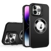 Противоударный чехол Skin Feel Magnifier MagSafe Lens для iPhone 15 Pro Max - черный