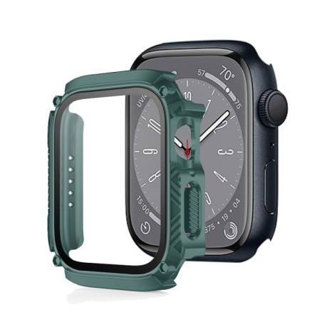Противоударная накладка с защитным стеклом Armor Waterproof для Apple Watch Series 8/7 45mm - зеленая